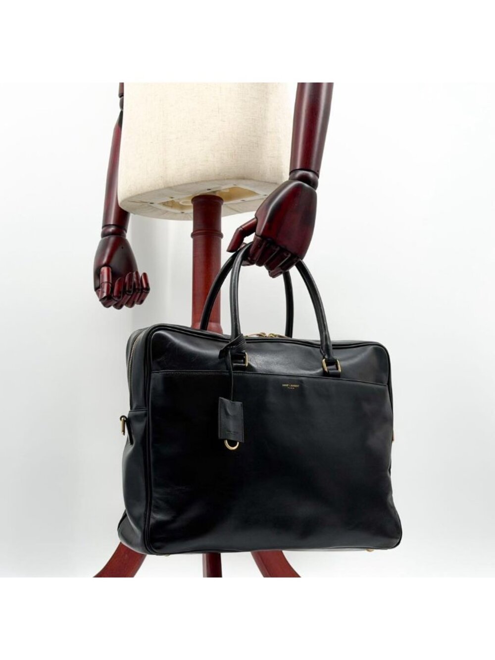 Saint Laurent Museum Briefcase Business 2-Way Leather - Picture 4 of 16